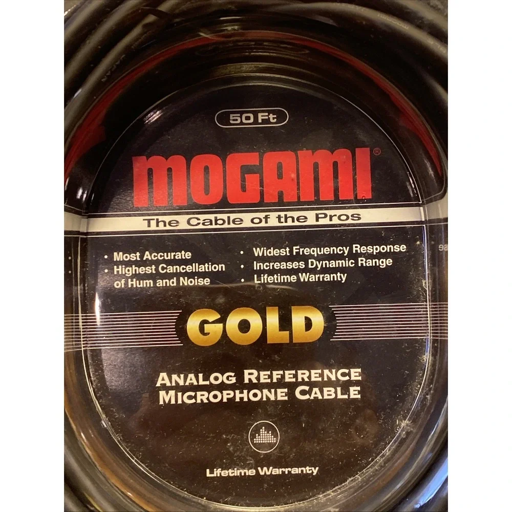 Mogami GOLD STUDIO-50 Microphone‎ Cable, 3-Pin, Gold, New $249